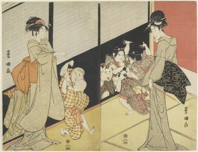 Children Delighting in Their Reflection, 1704-1825 by Utagawa Toyokuni